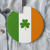 St Patrick's Day Ierse vlag met Shamrock klaver Ronde Button 6,0 Cm (In situ)
