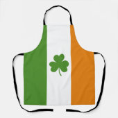 St Patrick's Day Ierse vlag met Shamrock klaver Schort (Voorkant)