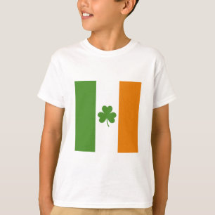 St Patrick's Day Ierse vlag met Shamrock klaver T-shirt