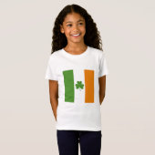 St Patrick's Day Ierse vlag met Shamrock klaver T-shirt (Voorkant volledig)