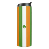 St Patrick's Day Ierse vlag met Shamrock klaver Thermosbeker (Gedraaid links)