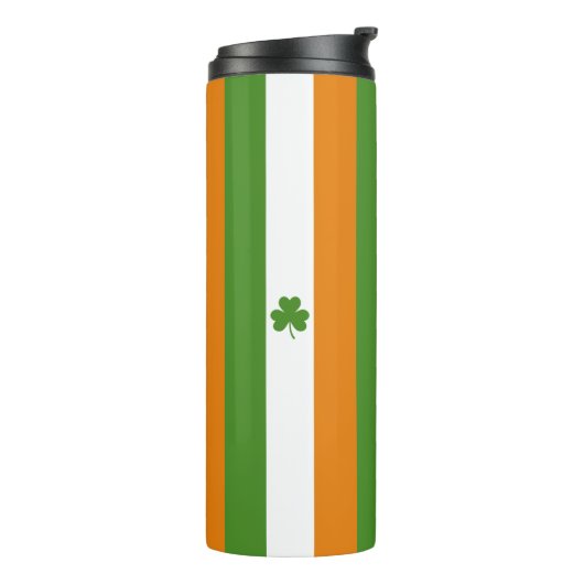 St Patrick's Day Ierse vlag met Shamrock klaver Thermosbeker (Gedraaid links)