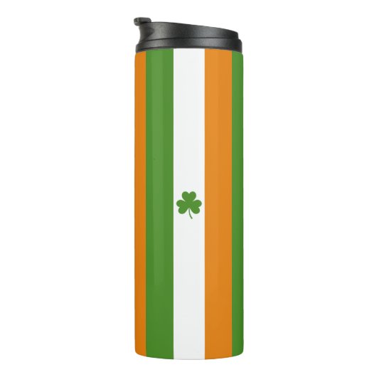 St Patrick's Day Ierse vlag met Shamrock klaver Thermosbeker (Geroteerd rechts)