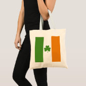 St Patrick's Day Ierse vlag met Shamrock klaver Tote Bag (Voorkant (product))
