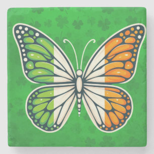 St. Patrick's Day Ierse vlinder Stenen Onderzetter