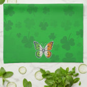 St. Patrick's Day Ierse vlinder Theedoek (Gevouwen)