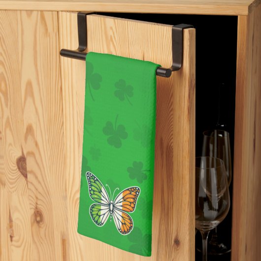 St. Patrick's Day Ierse vlinder Theedoek (Derde Gevouwen)
