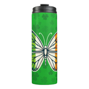 St. Patrick's Day Ierse vlinder Thermosbeker