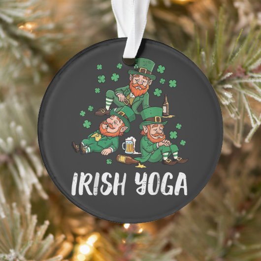 St. Patrick's Day Ierse Yoga Kabouter Saint Paddys Ornament (Boom)