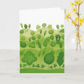 St Patrick's Day Ierse zegen Kaart (Gele Bloem)