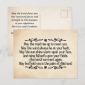 St. Patrick's Day Ierse zegen mei de weg Briefkaart (Voorkant / Achterkant)