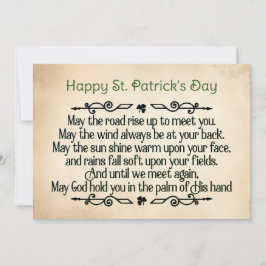 St Patrick's Day Ierse zegen mei de weg Feestdagenkaart