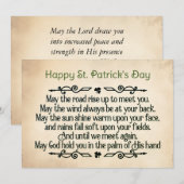 St Patrick's Day Ierse zegen mei de weg Feestdagenkaart (Voorkant / Achterkant)