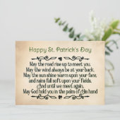St Patrick's Day Ierse zegen mei de weg Feestdagenkaart (Staand voorkant)