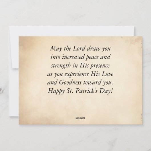 St Patrick's Day Ierse zegen mei de weg Feestdagenkaart (Achterkant)