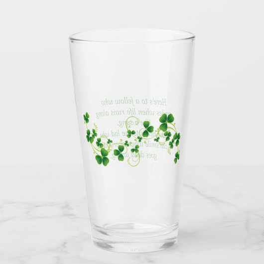 St. Patrick's Day Ierse Zegen Pintglas Glas (Voorkant)