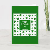 St Patrick's Day Ierse zegeningen Shamrock patroon Feestdagen Kaart (Voorkant)