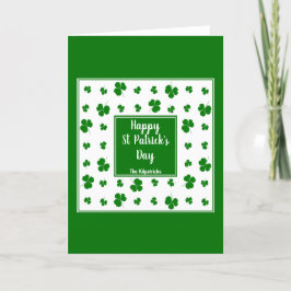 St Patrick's Day Ierse zegeningen Shamrock patroon Feestdagen Kaart