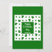 St Patrick's Day Ierse zegeningen Shamrock patroon Feestdagenkaart (Voorkant)
