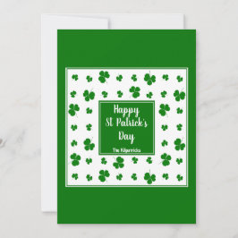 St Patrick's Day Ierse zegeningen Shamrock patroon Feestdagenkaart