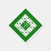 St Patrick's Day Ierse zegeningen Shamrock patroon Servet (Hoek)