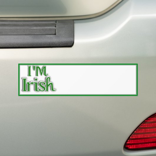 St. Patrick's Day - Ik ben Iers Bumpersticker (Op auto)