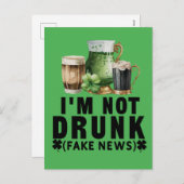 St. Patrick's Day Ik ben niet drink Ik ben Iers Feestdagenkaart (Voorkant / Achterkant)