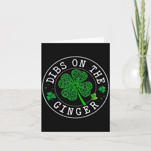 St. Patrick's Day ik claim de roodharige luipaard Kaart (Voorkant)