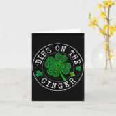 St. Patrick's Day ik claim de roodharige luipaard Kaart (Gele Bloem)