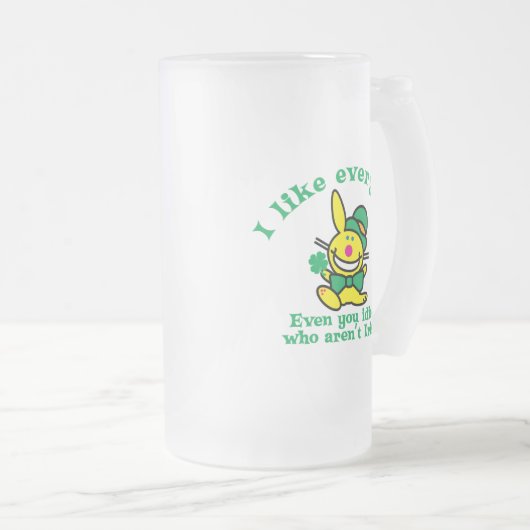 St Patrick's Day | Ik hou van iedereen Matglas Bierpul (Voorkant rechts)