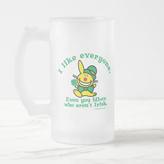 St Patrick's Day | Ik hou van iedereen Matglas Bierpul (Links)