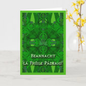 St. Patrick's Day in Irish Celtic Geïnspireerd Kaart (Gele Bloem)
