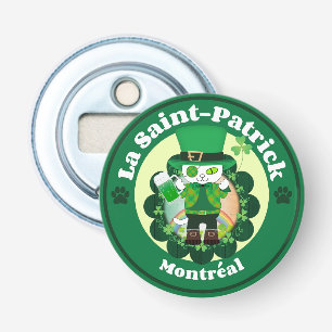 St. Patrick's Day in Montreal Button Flesopener