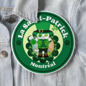 St. Patrick's Day in Montreal Ronde Button 6,0 Cm (In situ)