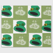 St. Patrick's Day Inpakpapier Hoeden Harten (Vlak)
