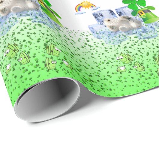 St. Patrick's Day Inpakpapier Ijsbeer (Rol Hoek)