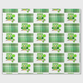 St. Patrick's Day Inpakpapier Uil (Vlak)