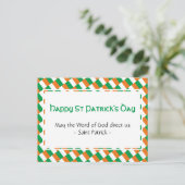 ST PATRICK'S DAY Inspirerend Quote Briefkaart (Staand voorkant)