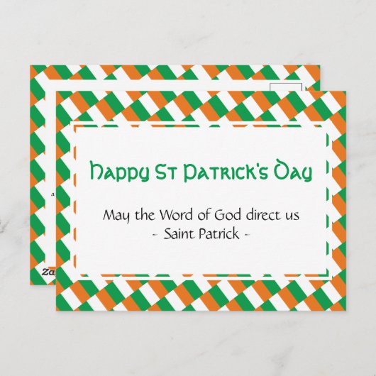 ST PATRICK'S DAY Inspirerend Quote Briefkaart (Voorkant / Achterkant)