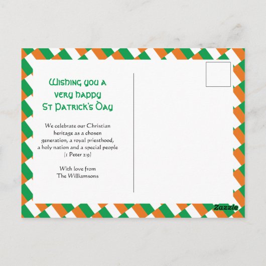 ST PATRICK'S DAY Inspirerend Quote Briefkaart (Achterkant)