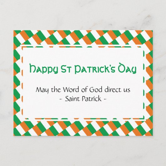 ST PATRICK'S DAY Inspirerend Quote Briefkaart (Voorkant)