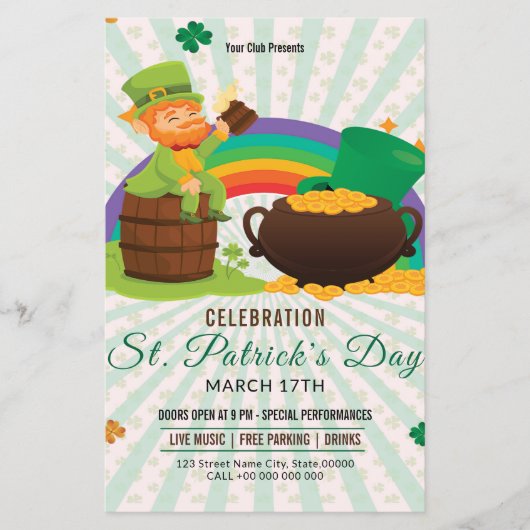 St Patrick's Day Invitation Flyer (Voorkant)