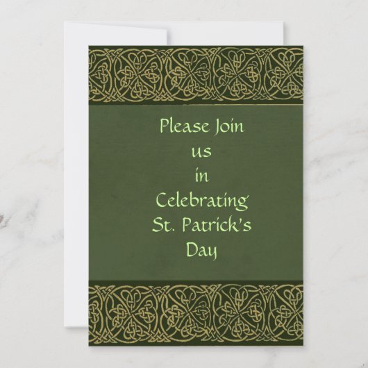 St Patricks Day Invite Kaart (Voorkant)