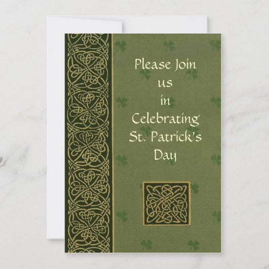 St Patricks Day Invite Kaart (Voorkant)