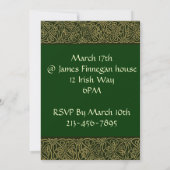 St Patricks Day Invite Kaart (Achterkant)