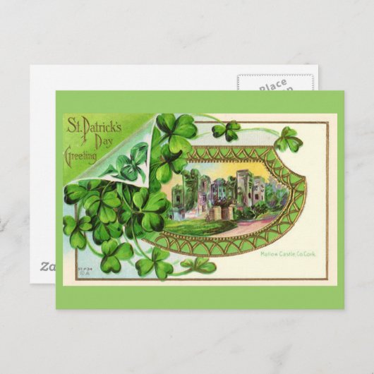 St. Patrick's Day  Ireland Castle Briefkaart (Voorkant / Achterkant)