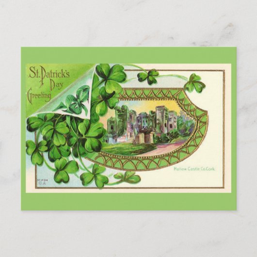St. Patrick's Day Ireland Castle Briefkaart (Voorkant)