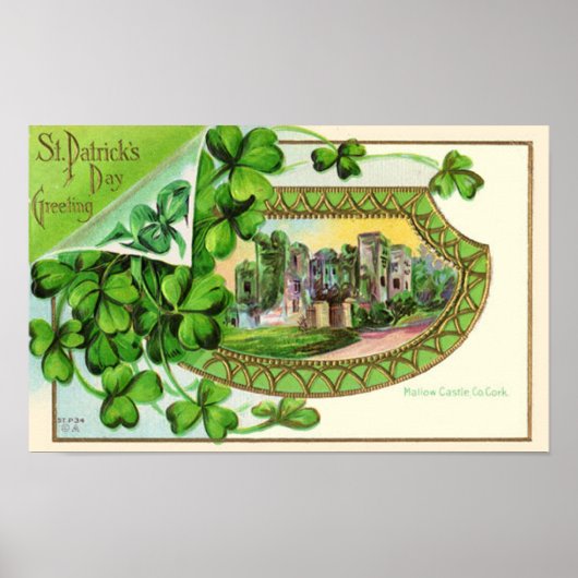 St. Patrick's Day  Ireland Castle Poster (Voorkant)