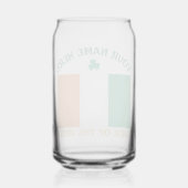 St Patrick's Day Ireland Flag Custom Name Shamrock Blikvorm Glas (Achterkant)