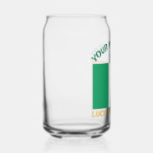 St Patrick's Day Ireland Flag Custom Name Shamrock Blikvorm Glas (Rechts)